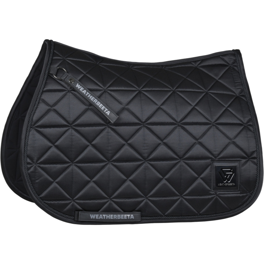 2026 WeatherBeeta Satin Luxe Air-Tec Euro Jump Shaped Saddle Pad 1030349 - Black